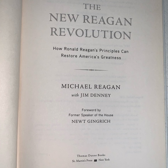 NEW REAGAN REVOLUTION Book by Michael Reagan Jim Denney Nonfiction USA President - Picture 9 of 12
